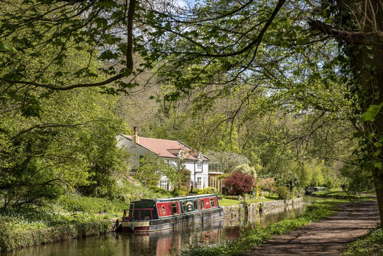 Barge along the Avon and Kennet Canal